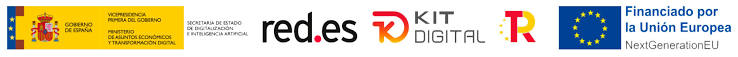 Kit Digital: Govern d'Espanya, Vicepresidència Primera, Red.es, Kit Digital, Pla de Recuperació, Finançat per la Unió Europea NextGenerationEU